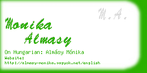 monika almasy business card